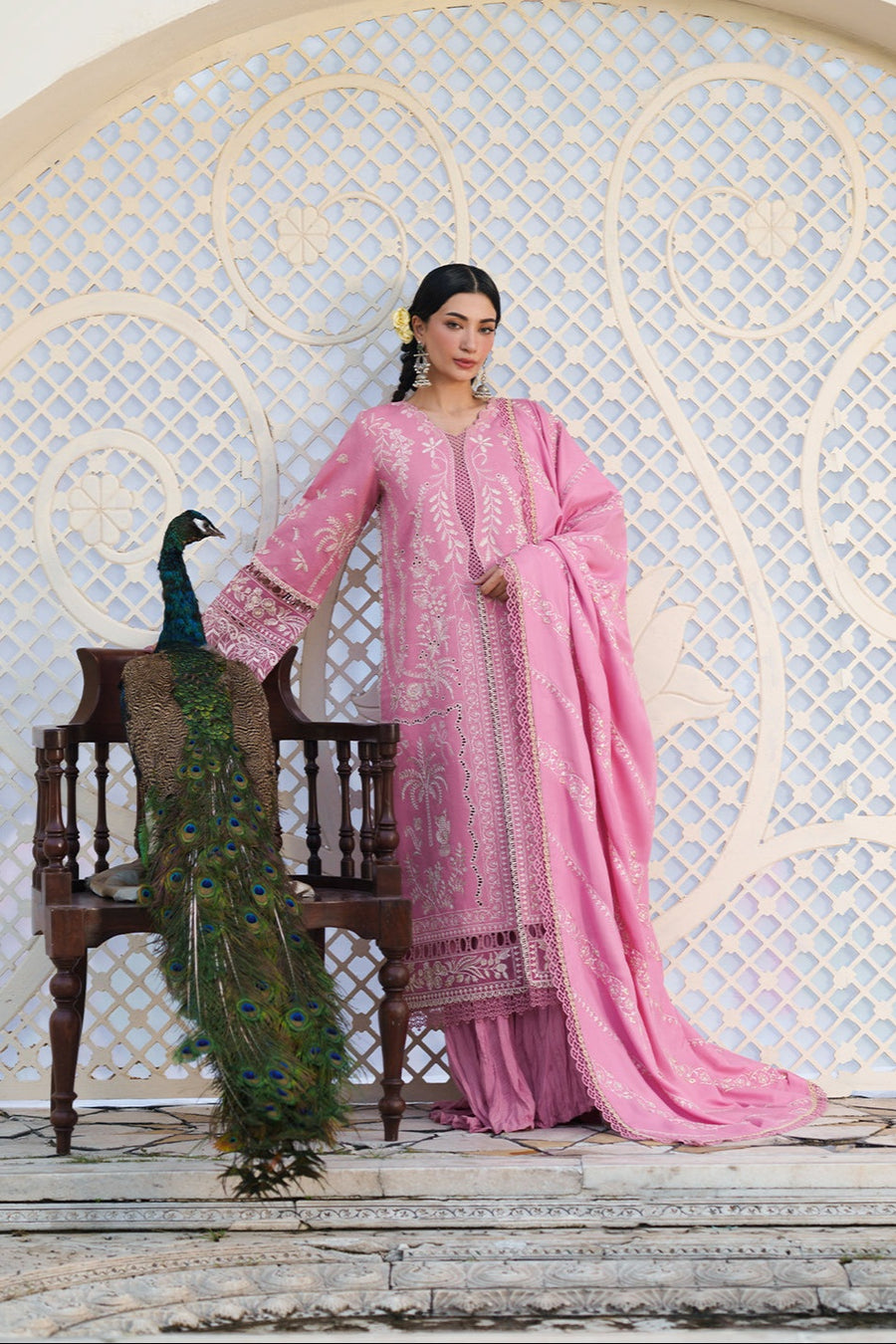 Mahnur Mastani Embroidered Luxury Karandi 3pc