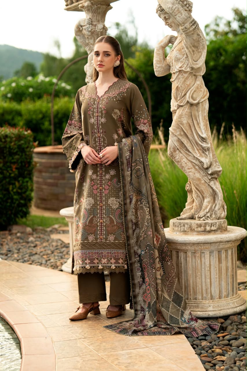 Florent Embroidered Luxury Unstitched Karandi 3pc