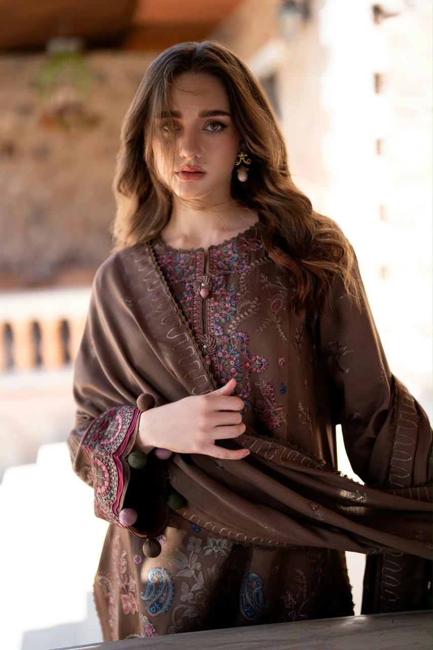 Florent Embroidered Luxury Unstitched Karandi 3pc