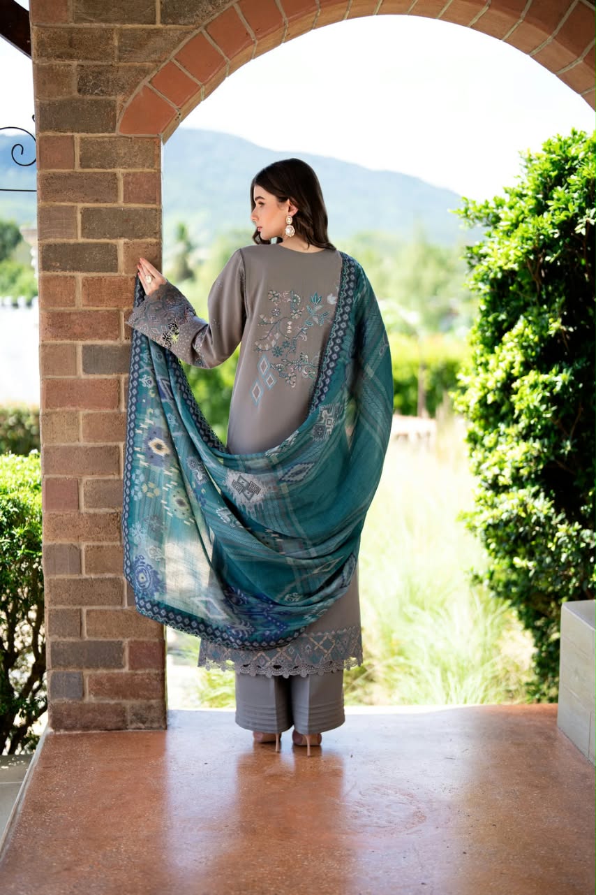 Florent Embroidered Luxury Unstitched Karandi 3pc