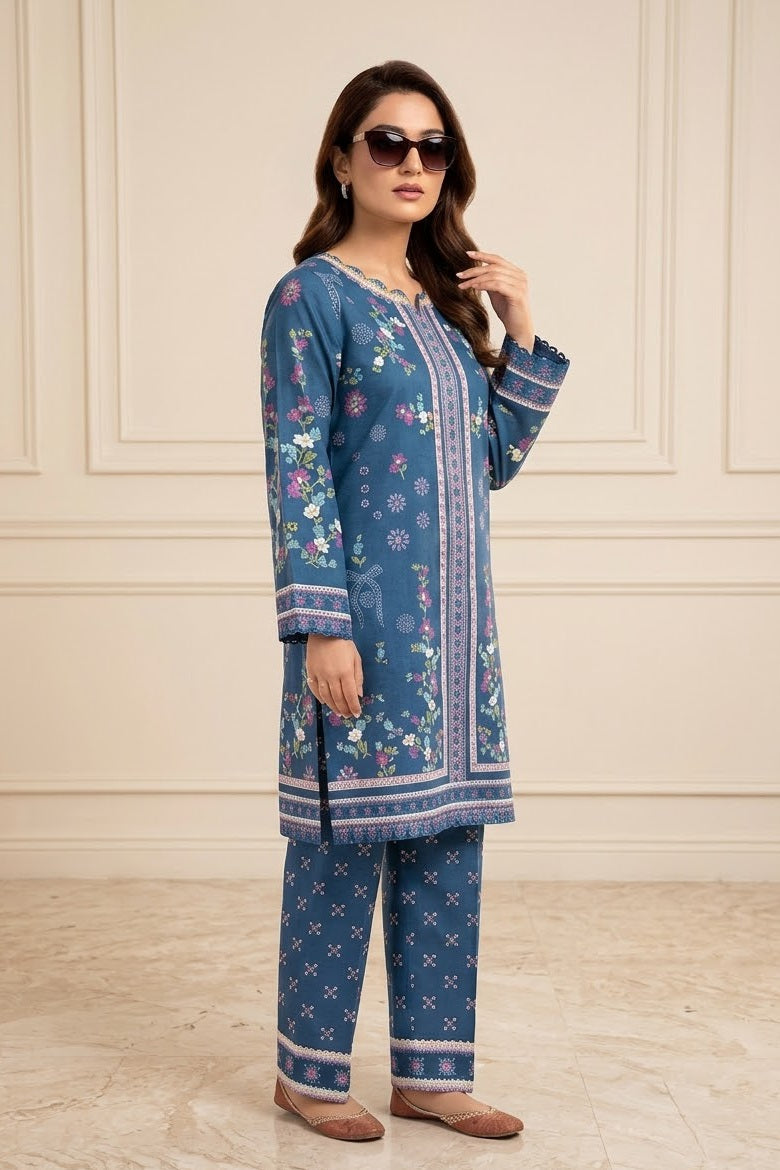 Almeerah Printed Unstitched Silk ST 2pc