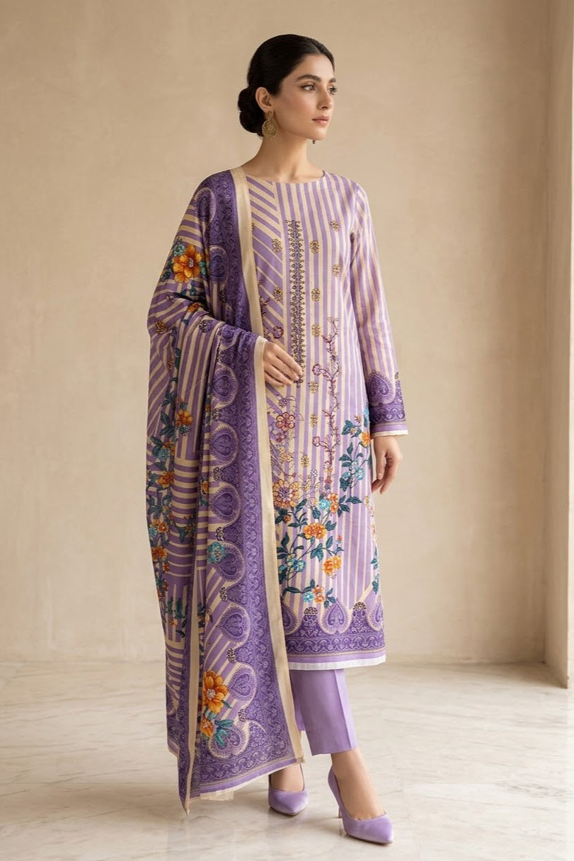 Mix Brand Unstitched Embroidered Khaddar 3pc