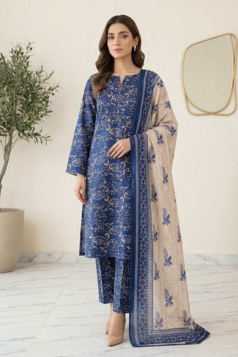 Tawakkal Unstitched Printed Khaddar 3pc