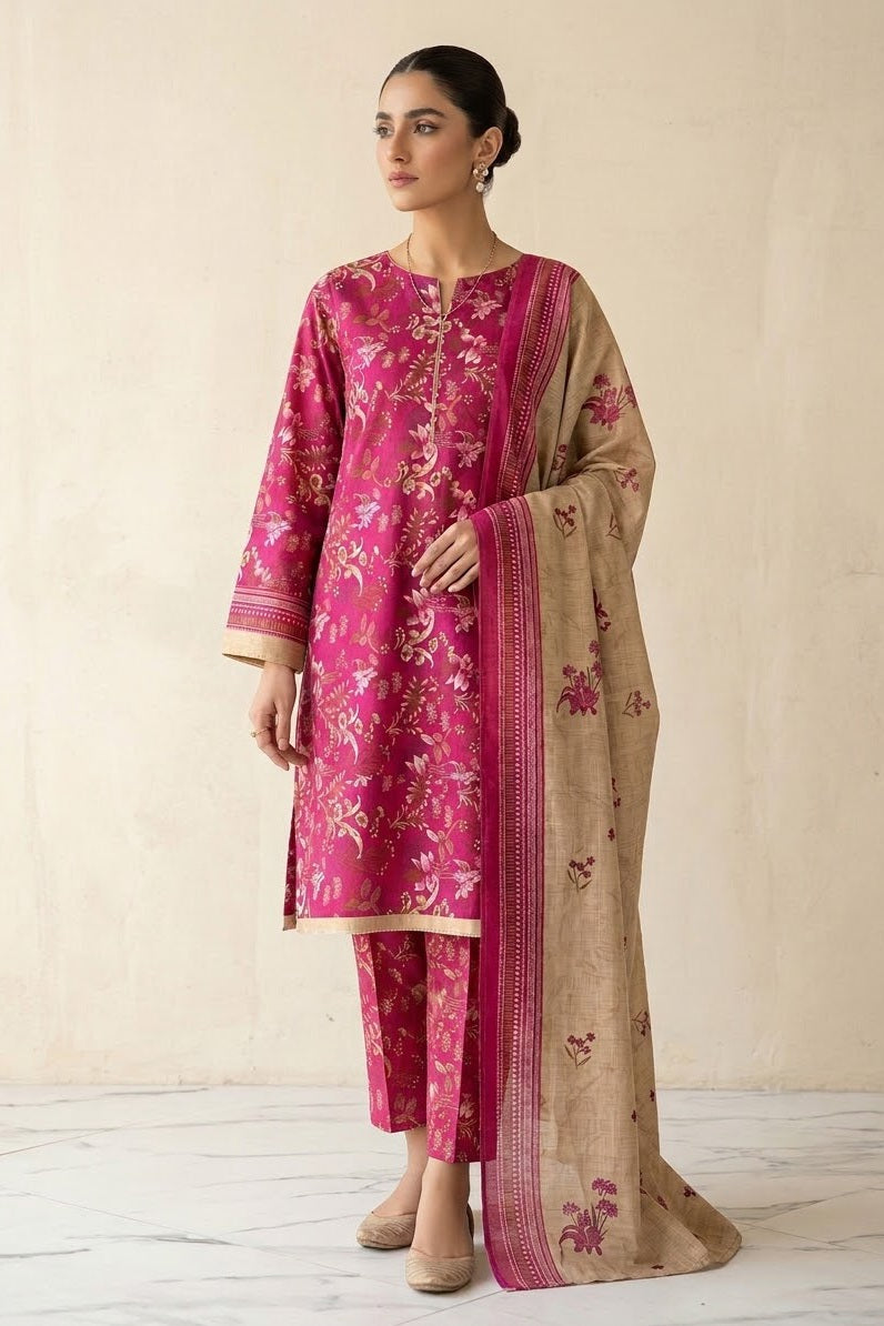 Tawakkal Unstitched Printed Khaddar 3pc