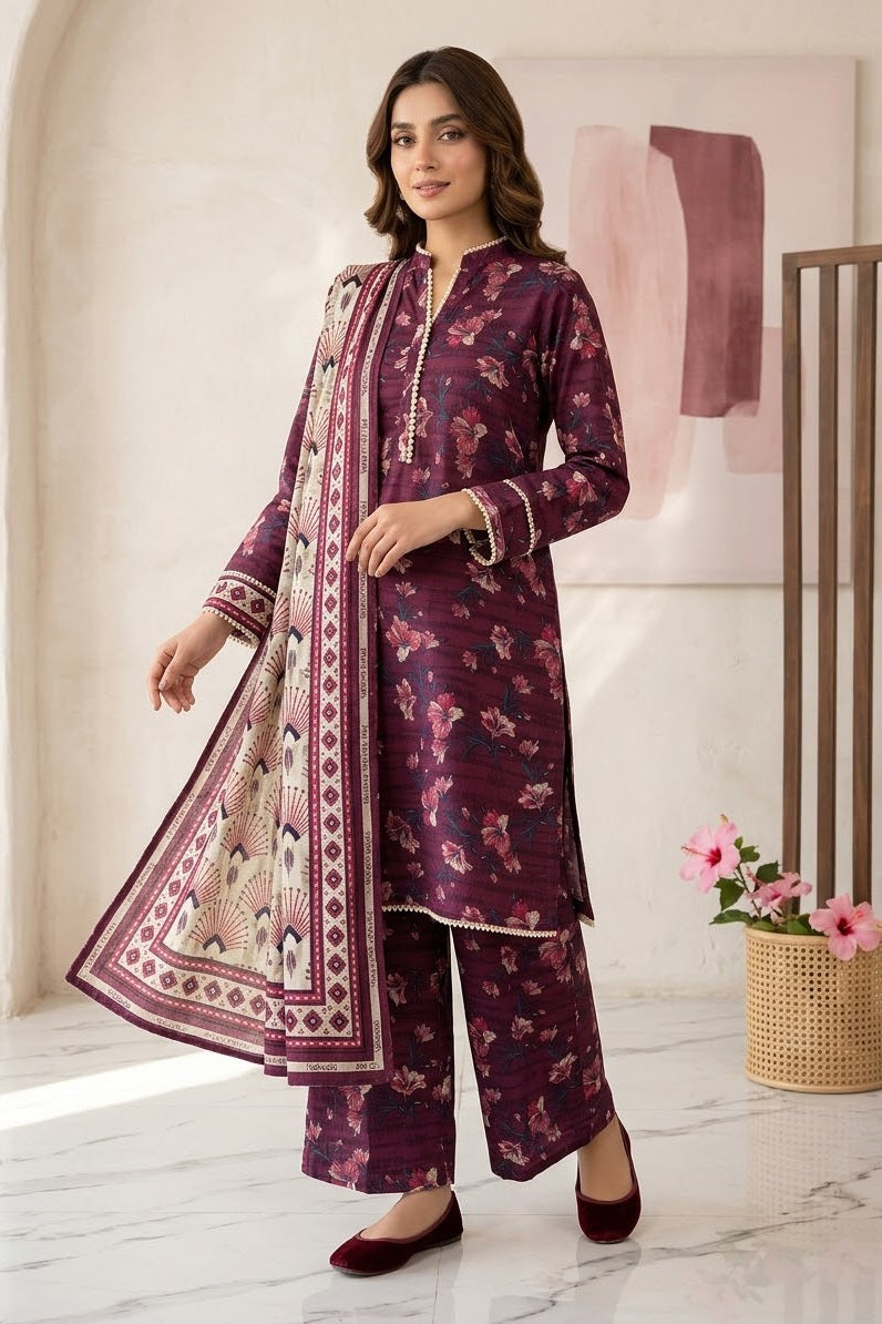 Tawakkal Unstitched Printed Khaddar 3pc