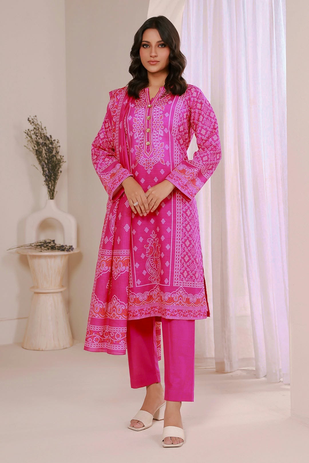 Zellbury Stitched Printed Khaddar 3pc