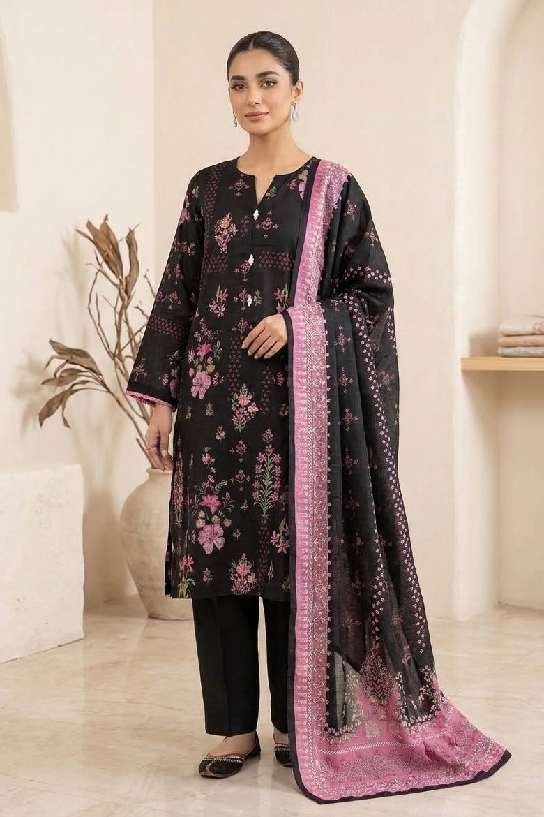 Zellbury Stitched Printed Khaddar 3pc