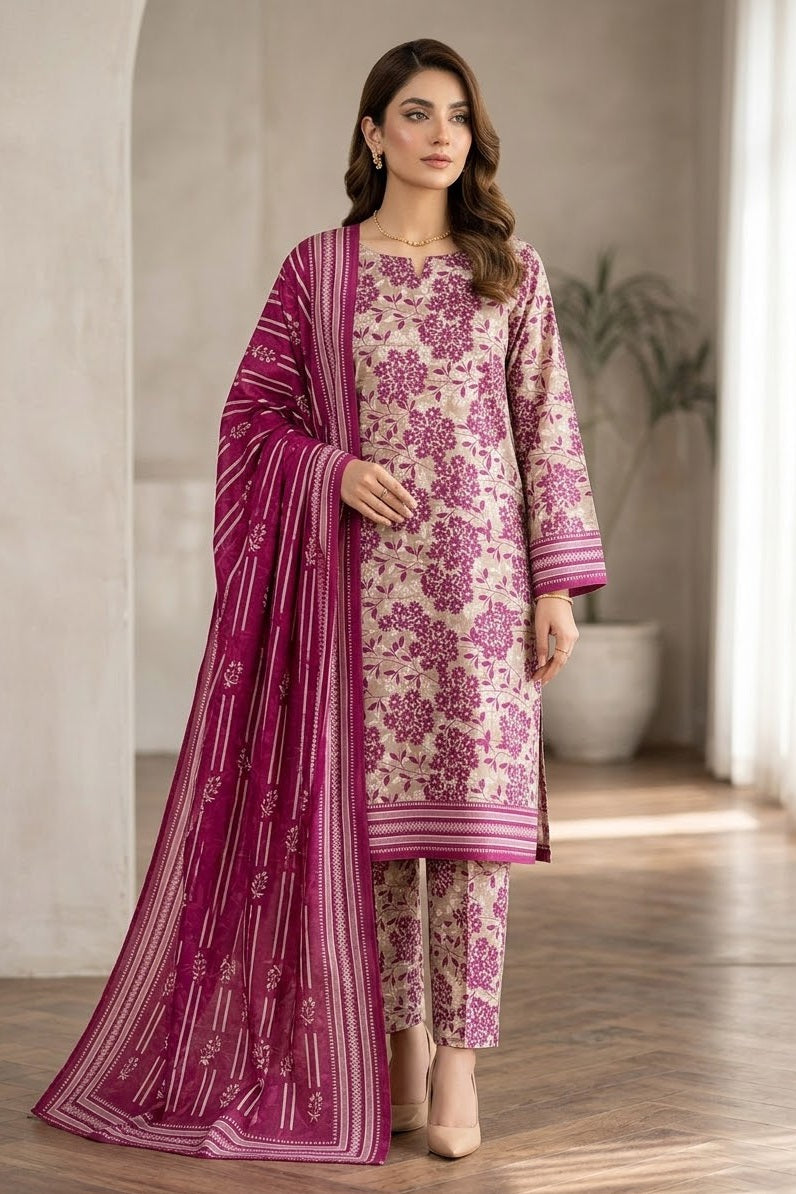 Tawakkal Unstitched Printed Khaddar 3pc
