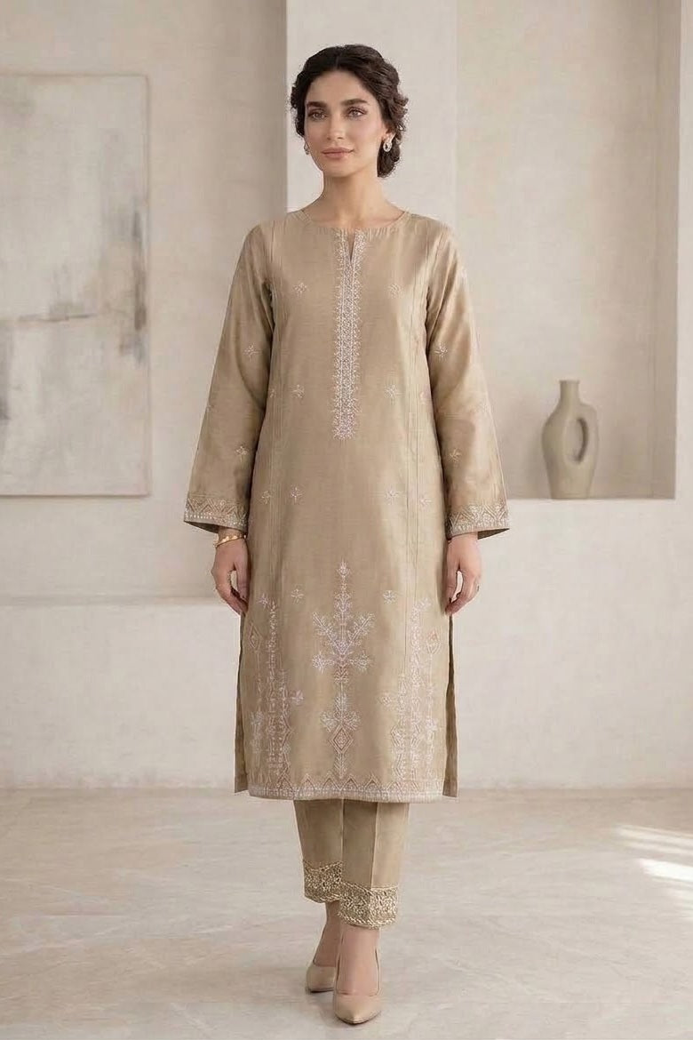 Zellbury Stitched Embroidered Khaddar ST 2PC