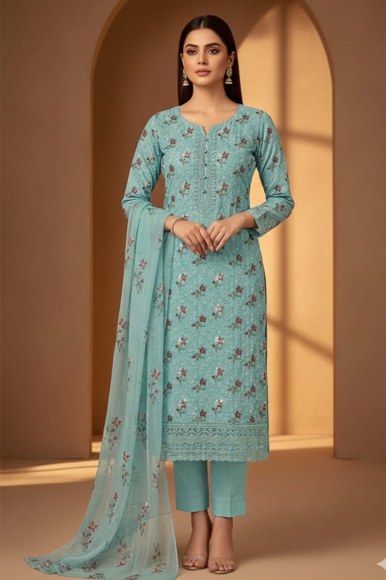 Bareeze Embroidered Lawn 3Pc