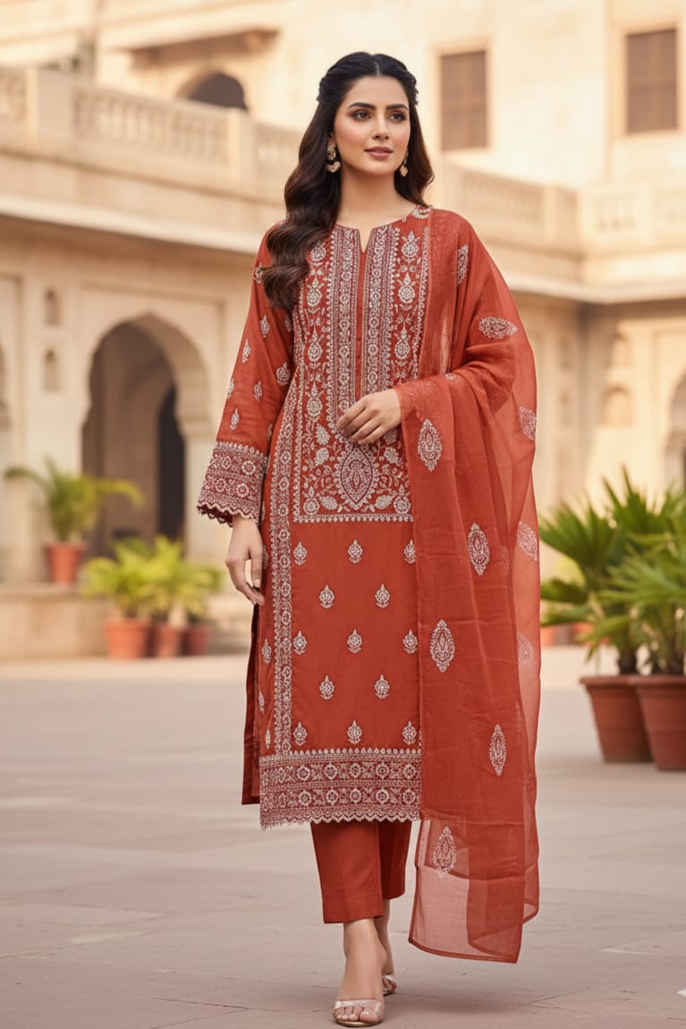 Bareeze Embroidered Lawn 3Pc