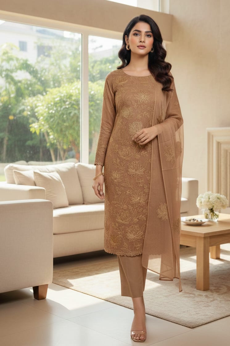 Bareeze Embroidered Lawn 3Pc