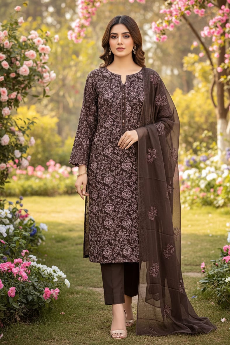 Bareeze Embroidered Lawn 3Pc