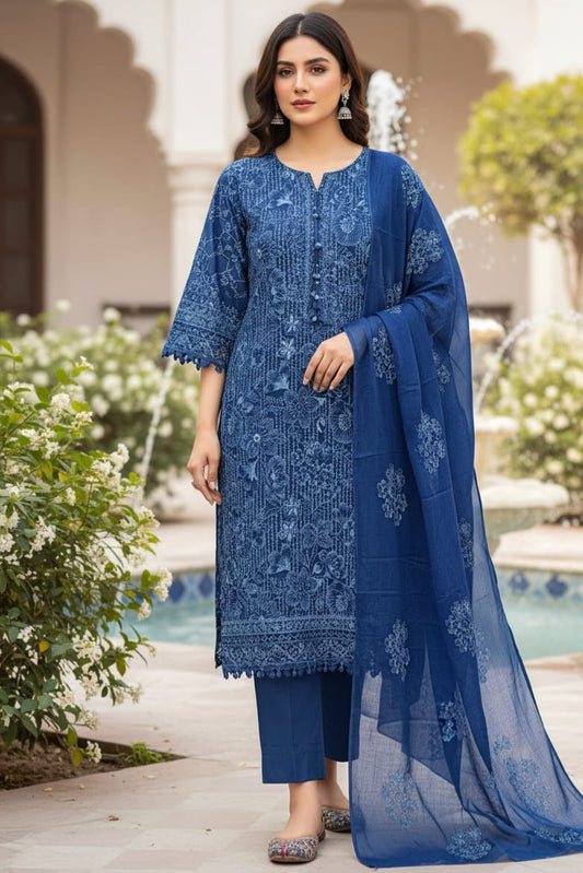 Bareeze Embroidered Lawn 3Pc
