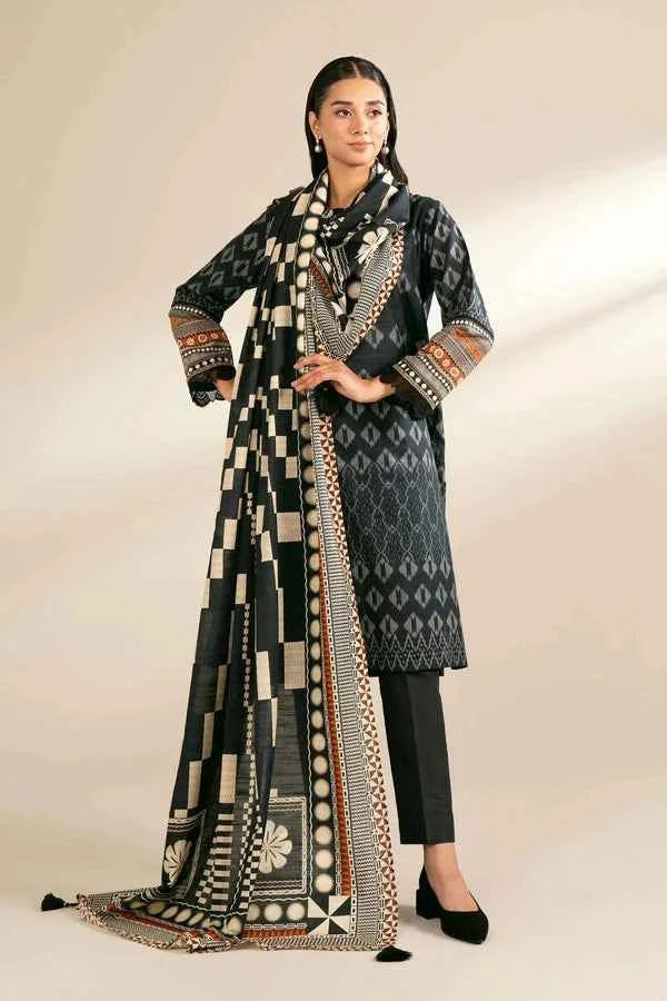 Nishat Unstitched Printed Linen 3pc