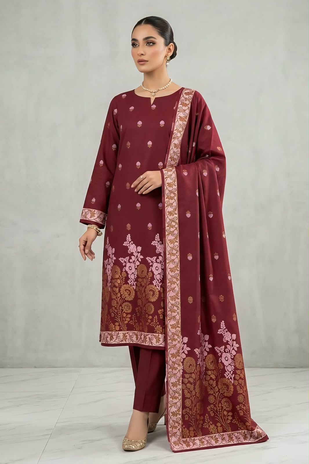 Kayseria Cotton Jacquard Unstitched 3pc