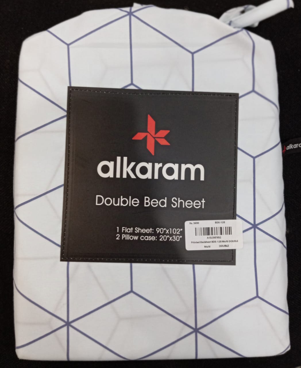 Al-Karam Bed Sheet Double Bed - Branded Cut Pieces