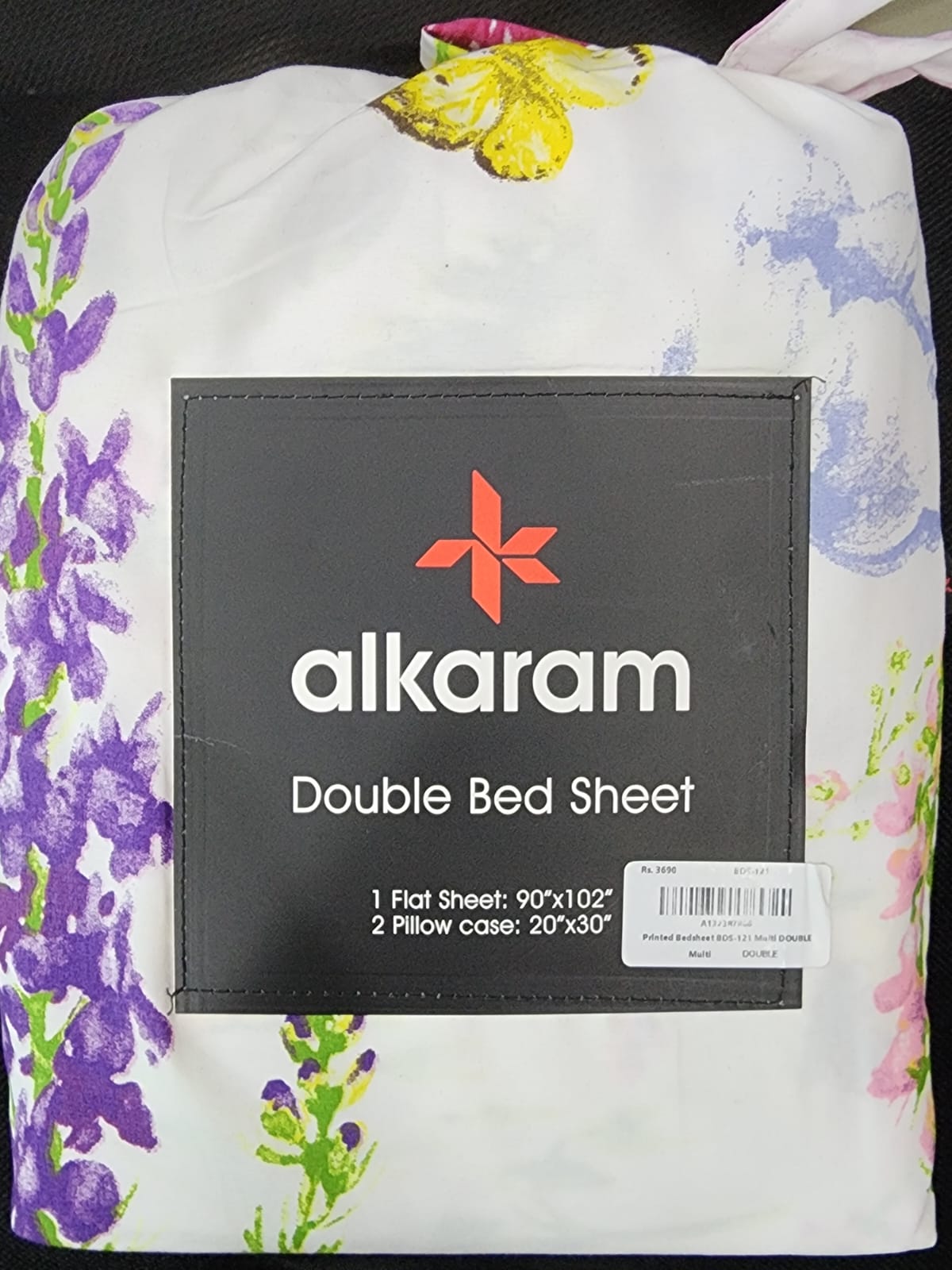 Al-Karam Bed Sheet Double Bed - Branded Cut Pieces