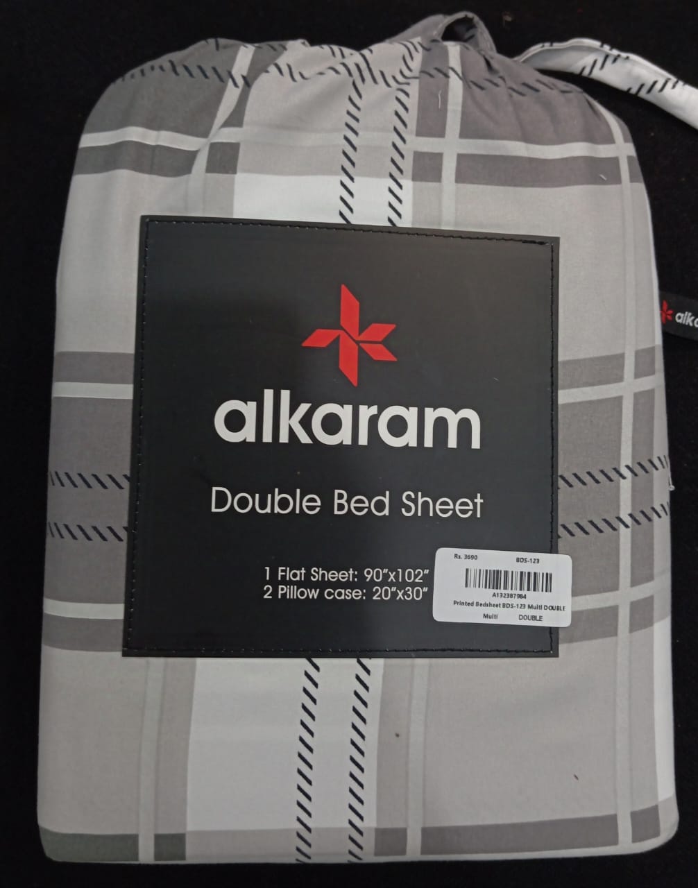 Al-Karam Bed Sheet Double Bed - Branded Cut Pieces