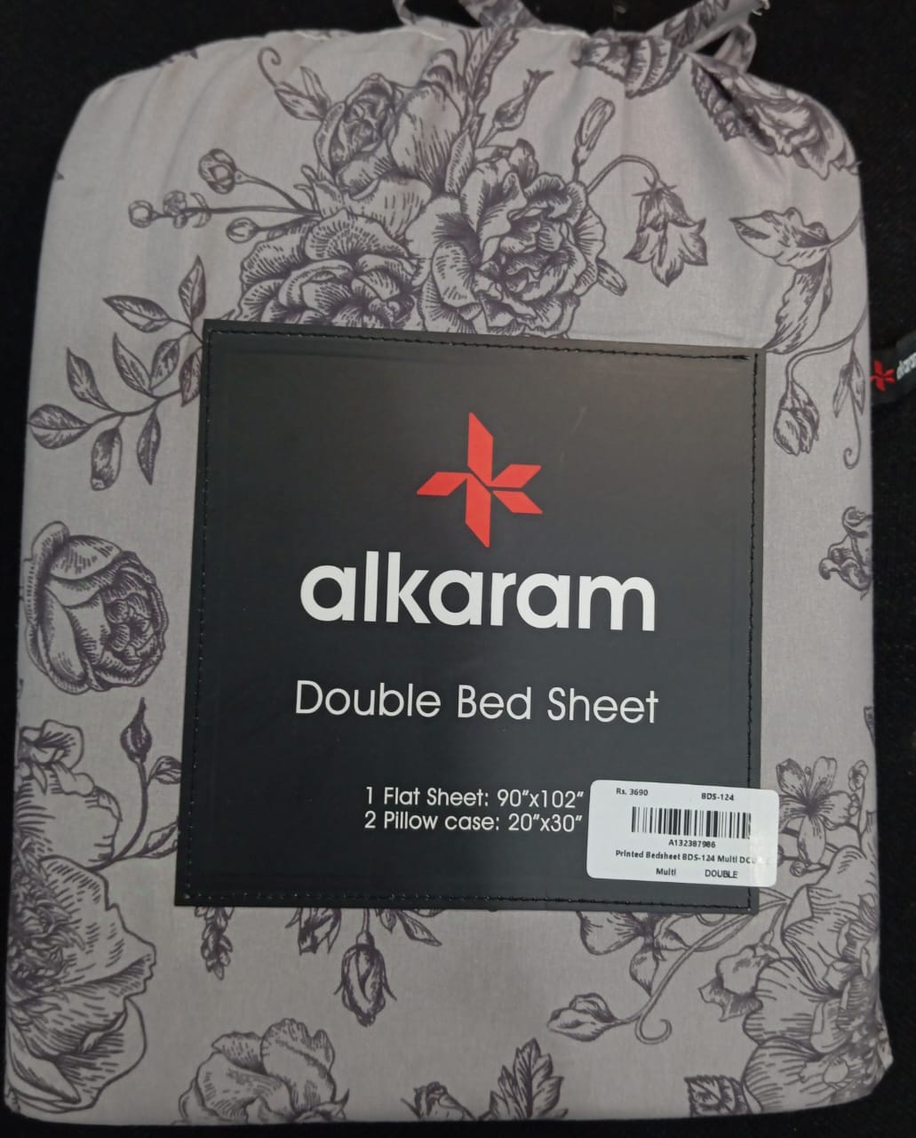 Al-Karam Bed Sheet Double Bed - Branded Cut Pieces