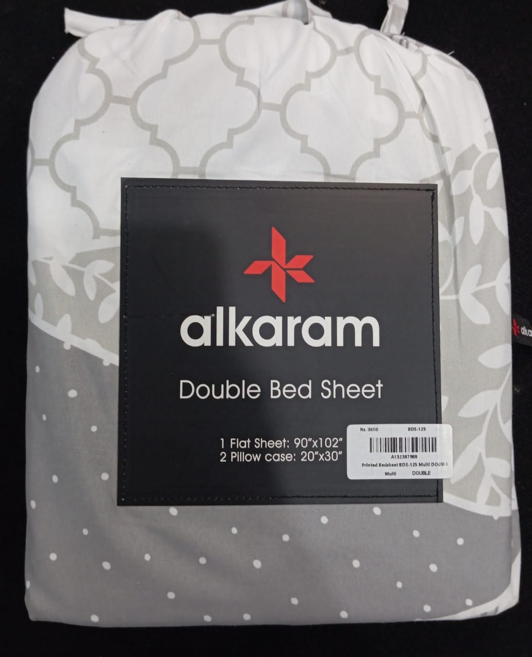 Al-Karam Bed Sheet Double Bed - Branded Cut Pieces