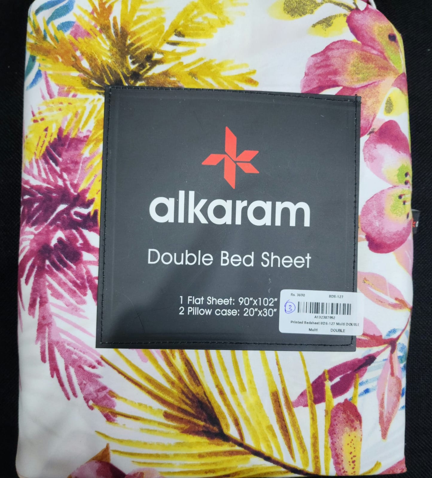 Al-Karam Bed Sheet Double Bed - Branded Cut Pieces