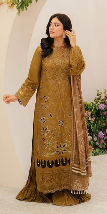 Mahnur Allenura Luxury Lawn Collection 3pc - Branded Cut Pieces