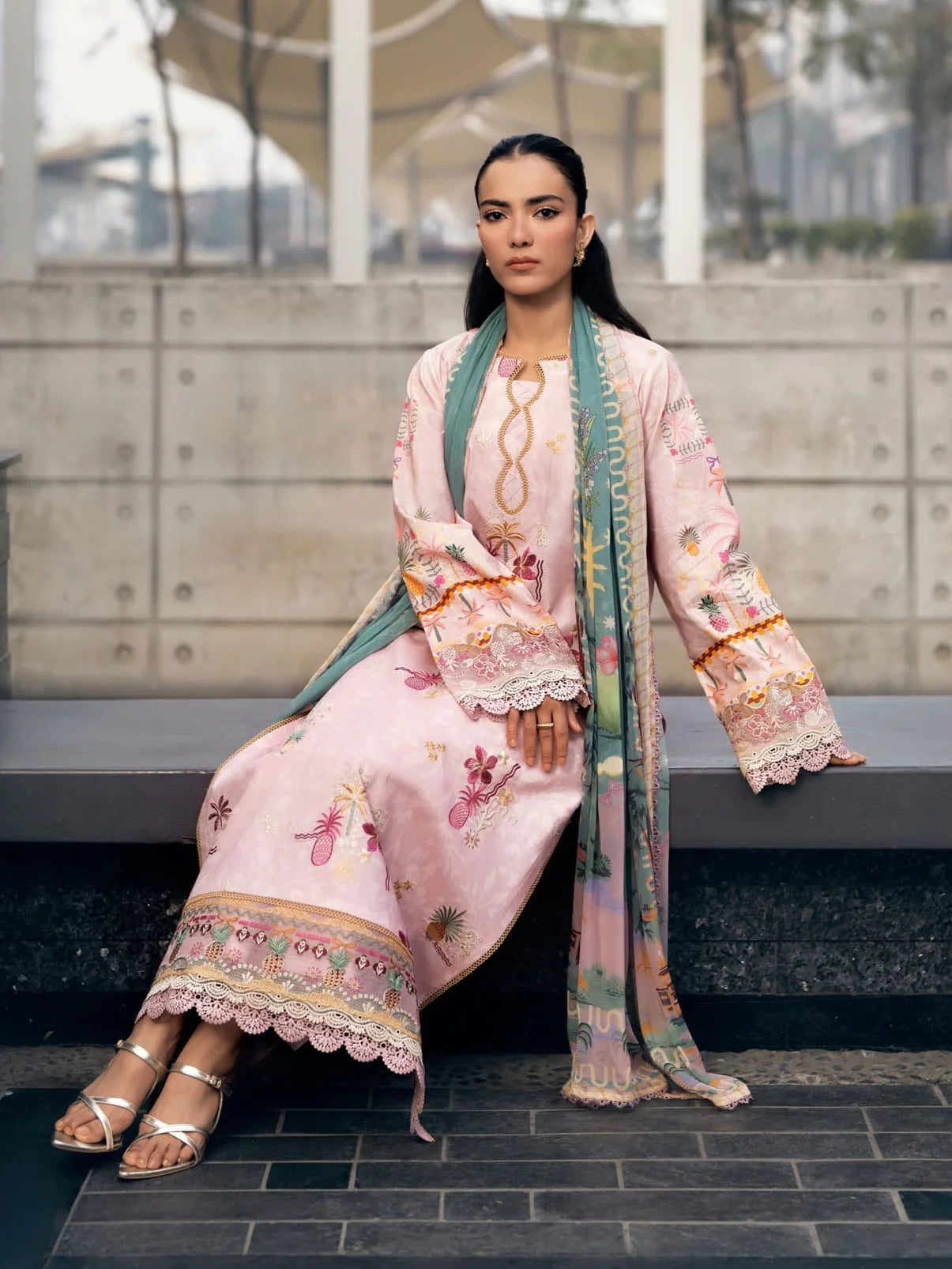 Florent Zync Embroidered Luxury Lawn 3pc