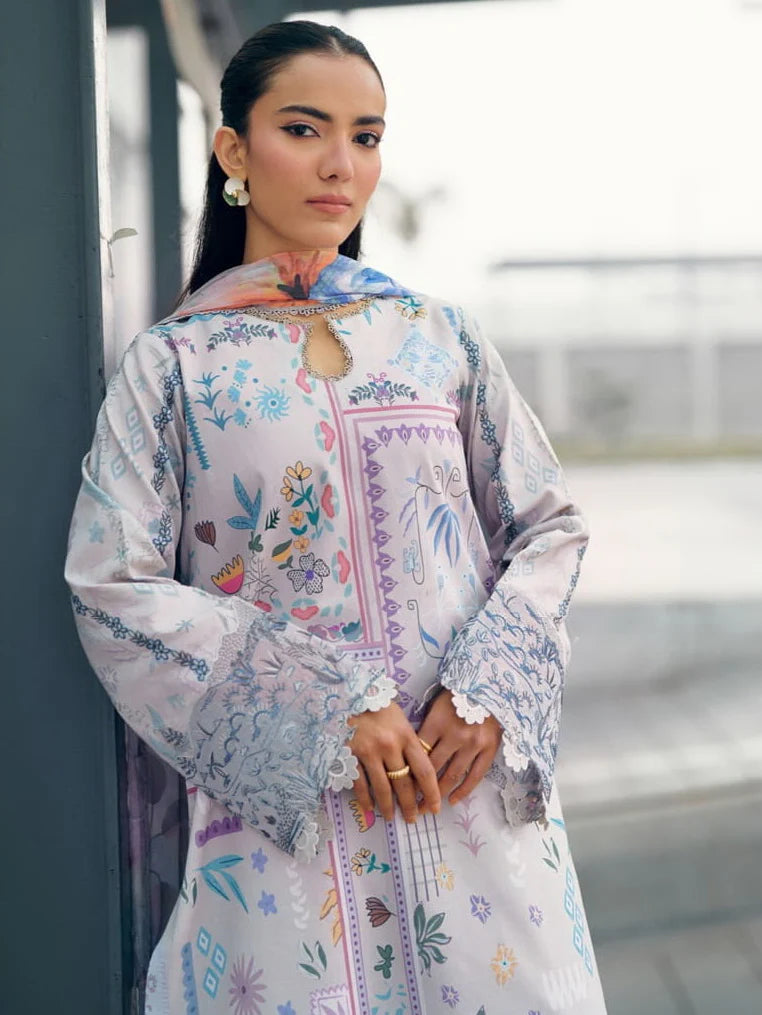 Florent Zync Embroidered Luxury Lawn 3pc