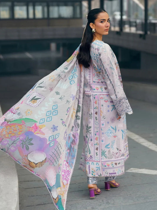 Florent Zync Embroidered Luxury Lawn 3pc