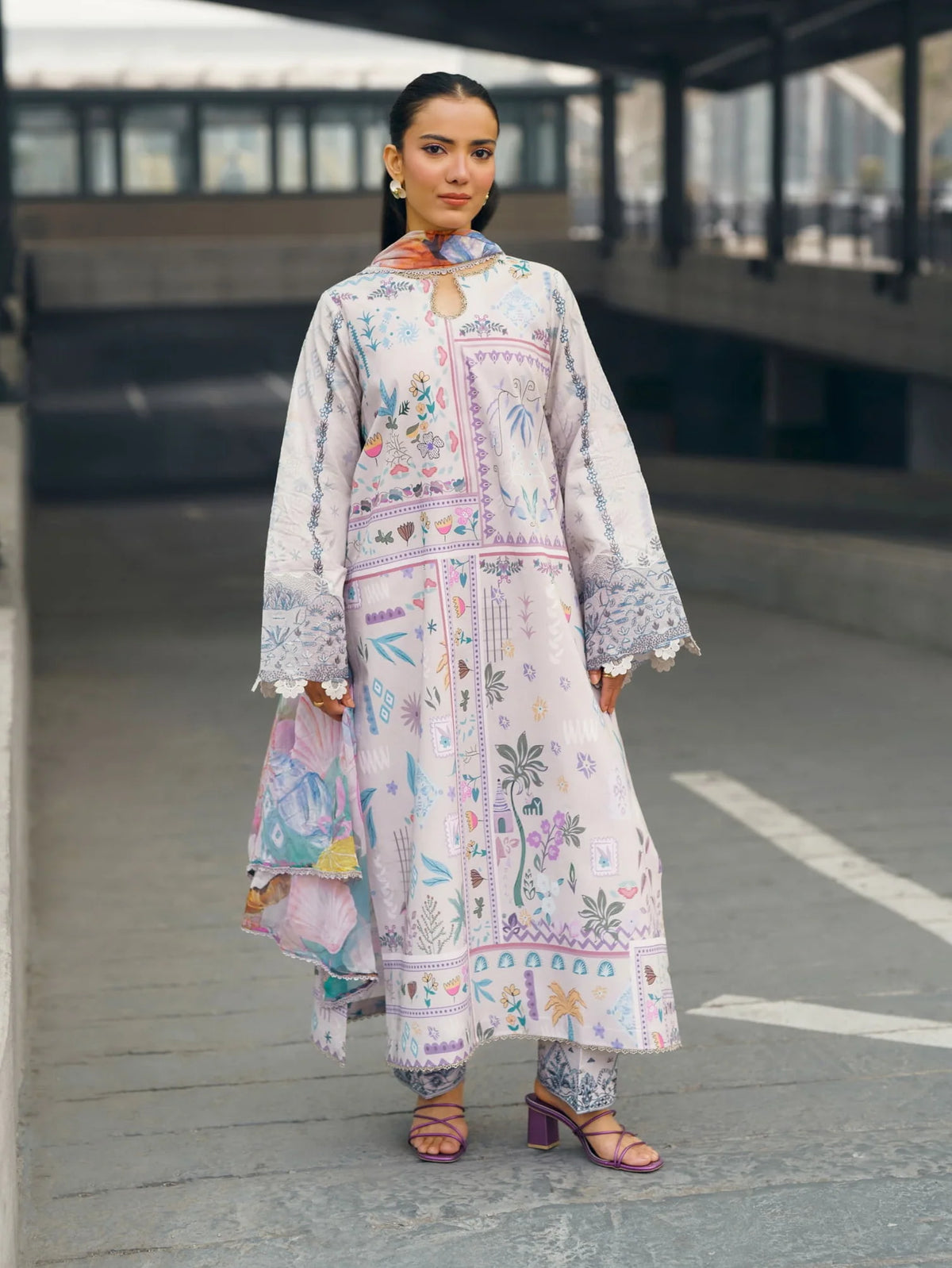 Florent Zync Embroidered Luxury Lawn 3pc