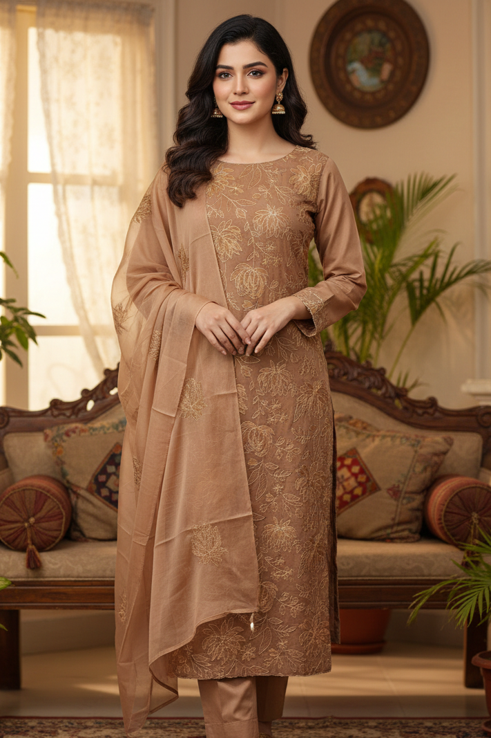 Bareeze Embroidered Lawn 3Pc