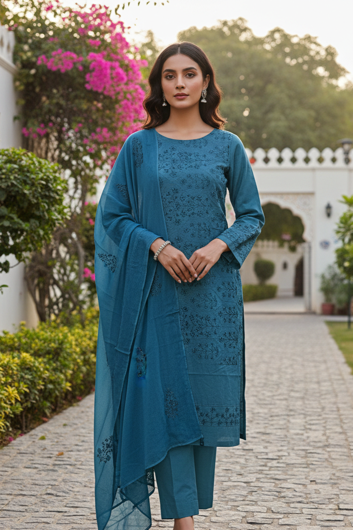 Bareeze Embroidered Lawn 3Pc