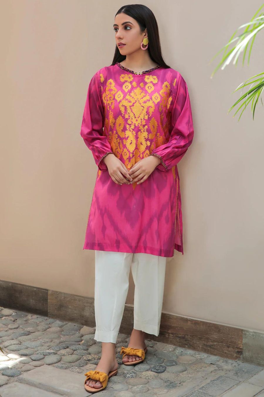 Embroidered Lawn-Pink-Shirt - Branded Cut Pieces