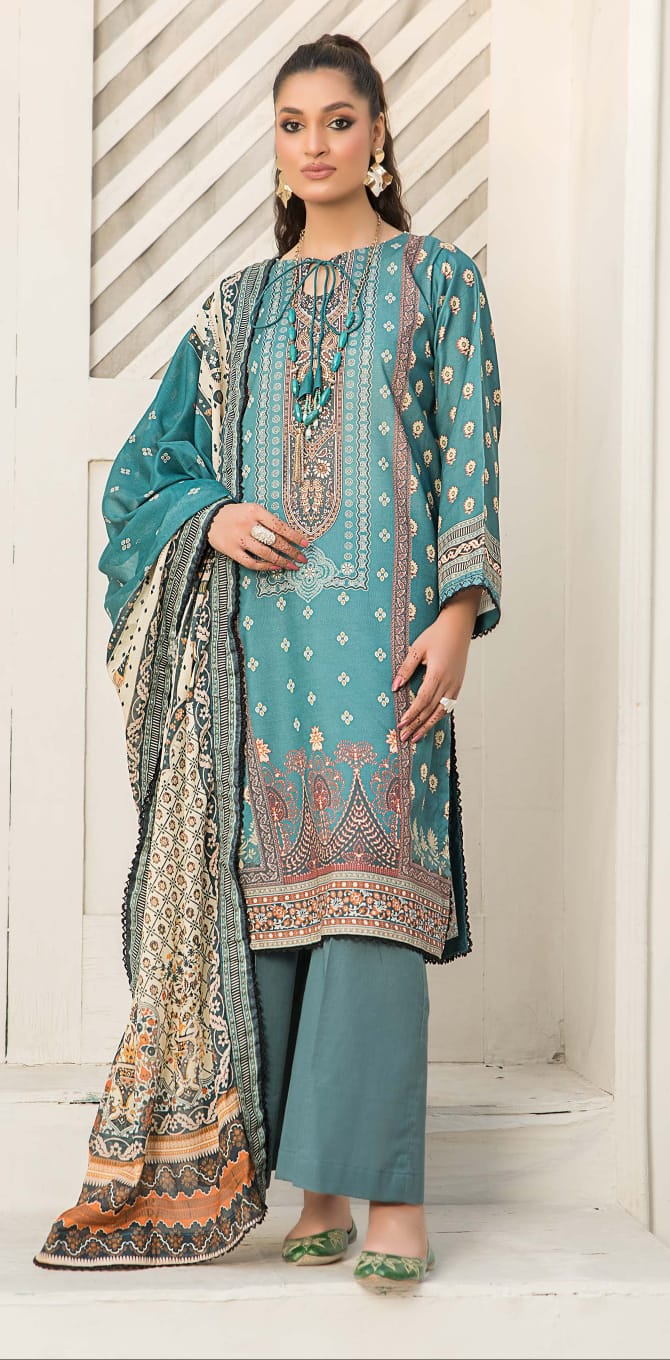 Wirsa By Zainab Rangeen Digital Printed  Lawn 3pc - Branded Cut Pieces