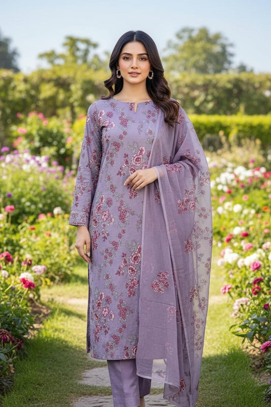 Bareeze Embroidered Lawn 3Pc