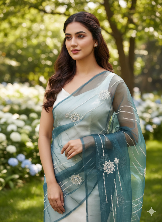 Kayseria Embroidered Organza Dupatta