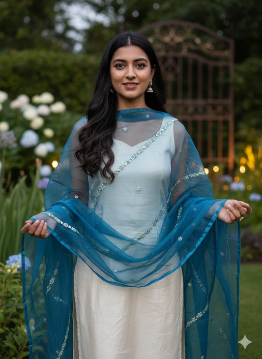 Kayseria Embroidered Organza Dupatta