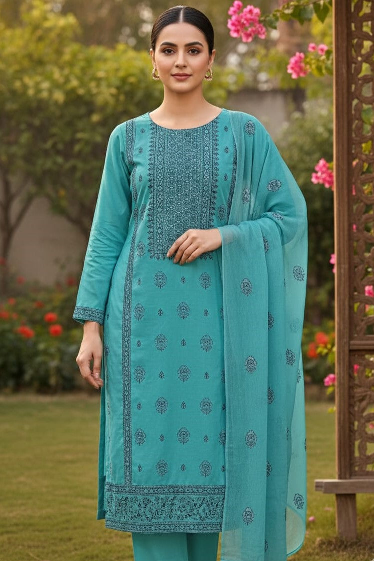 Bareeze Embroidered Lawn 3Pc