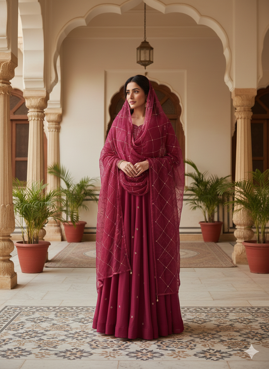 Kayseria Embroidered Organza Dupatta