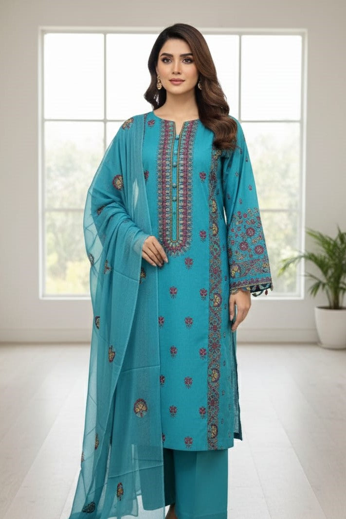 Bareeze Embroidered Lawn 3Pc