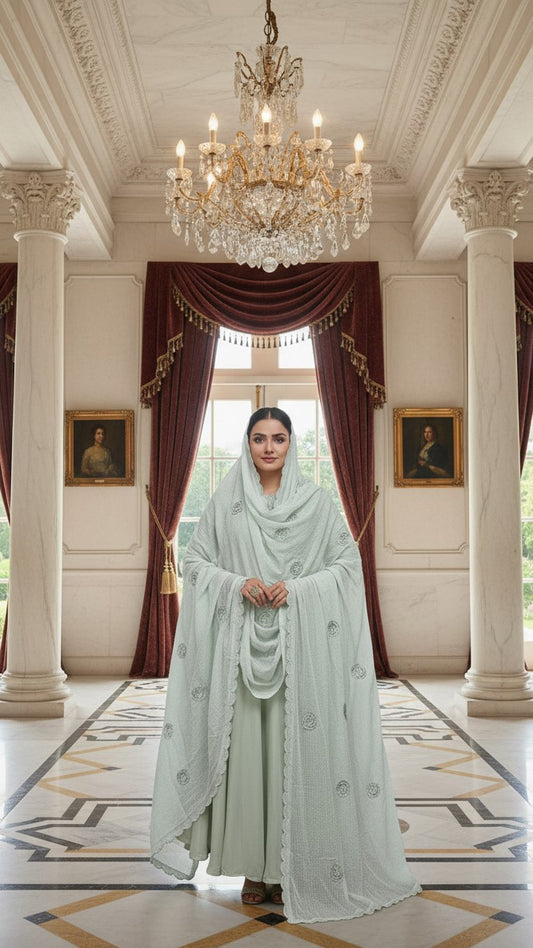 Kayseria Pure Chiffon Embroidered Dupatta