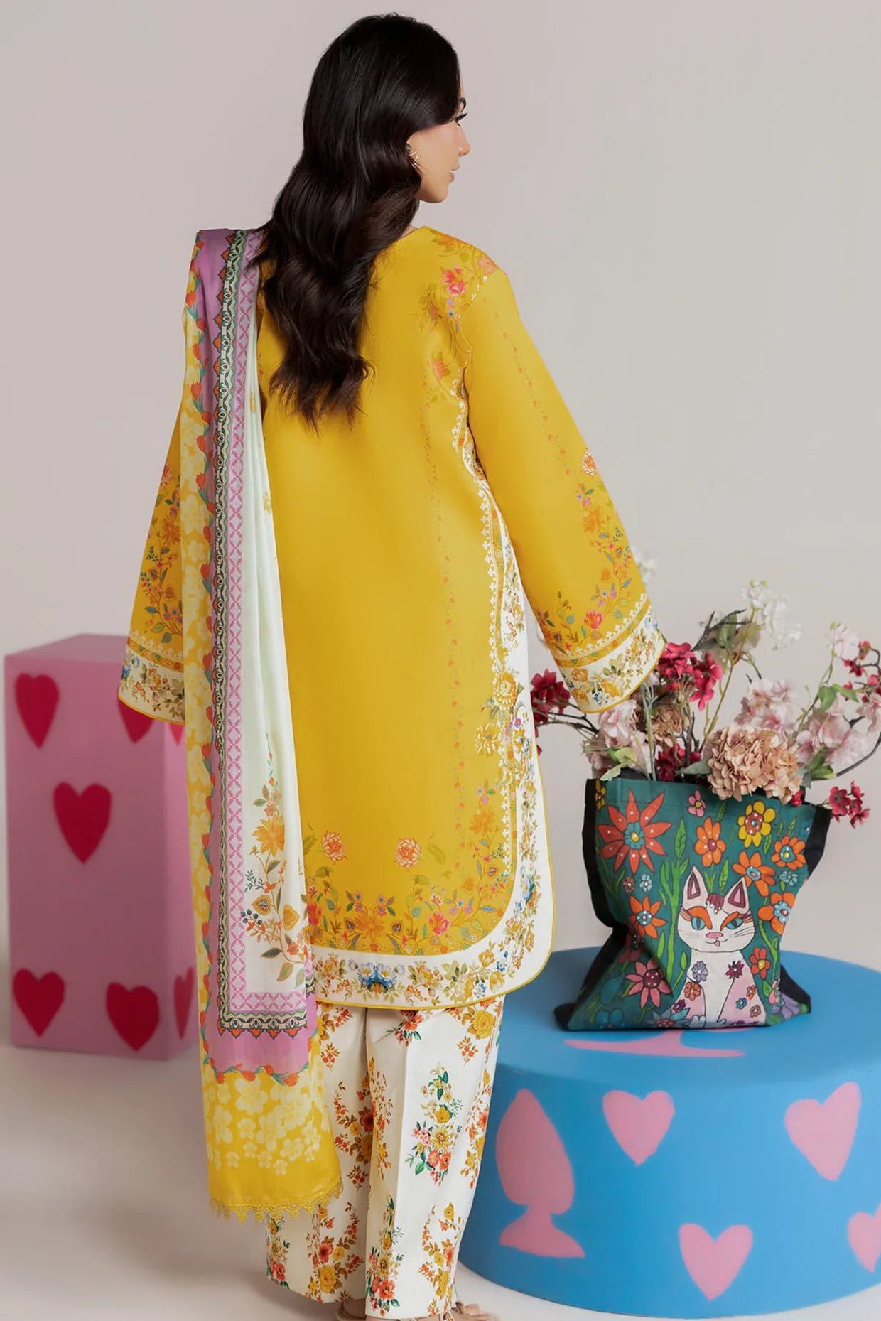 RajBari Amal Unstitched Printed Lawn 3pc