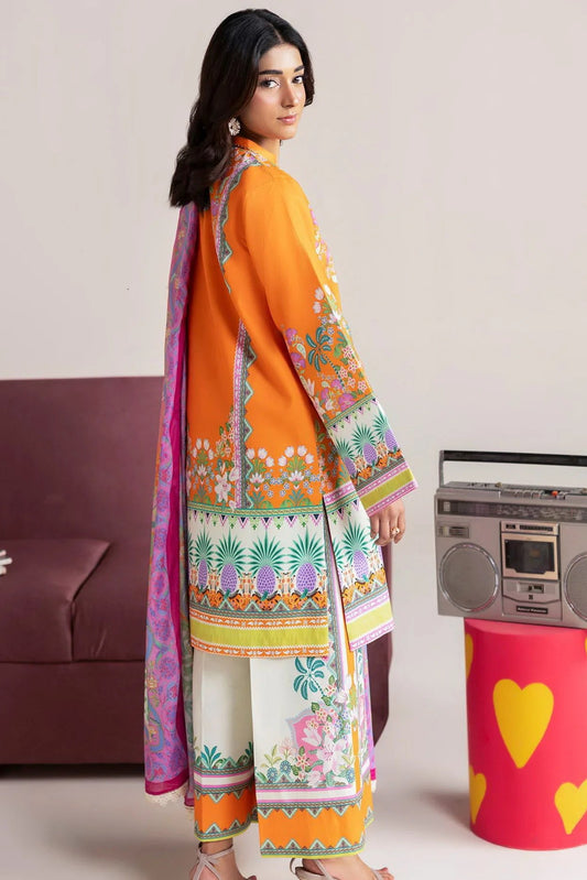 RajBari Amal Unstitched Printed Lawn 3pc