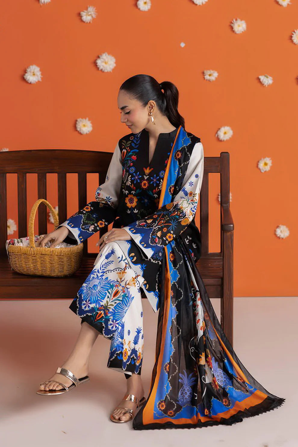 RajBari Amal Unstitched Printed Lawn 3pc