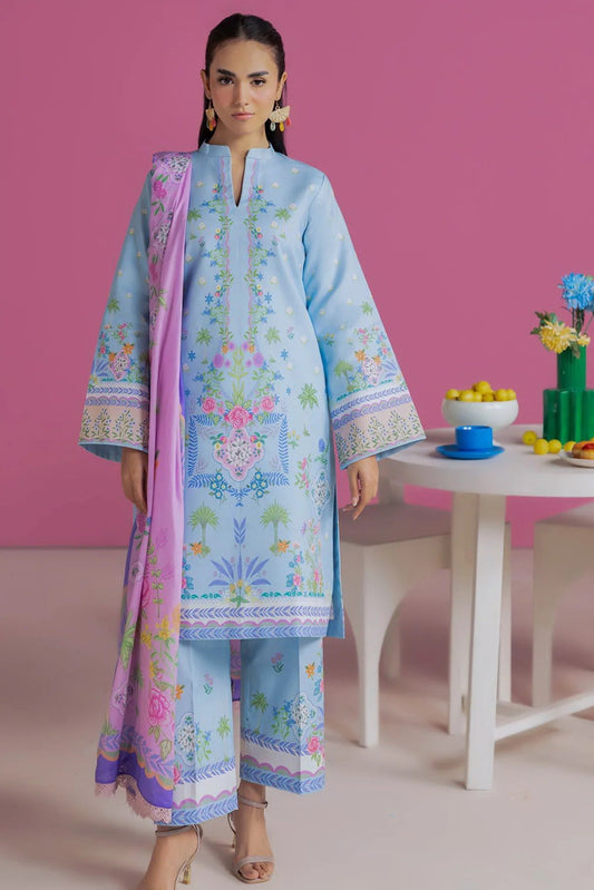 RajBari Amal Unstitched Printed Lawn 3pc