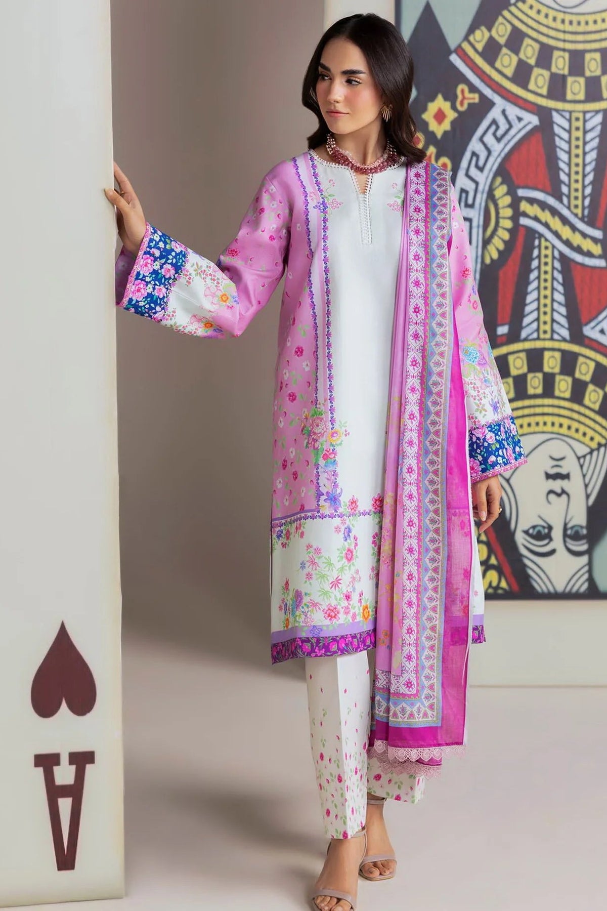 RajBari Amal Unstitched Printed Lawn 3pc