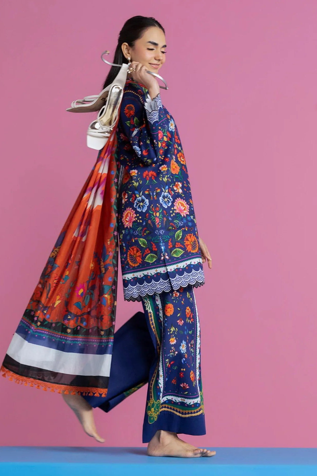 RajBari Amal Unstitched Printed Lawn 3pc