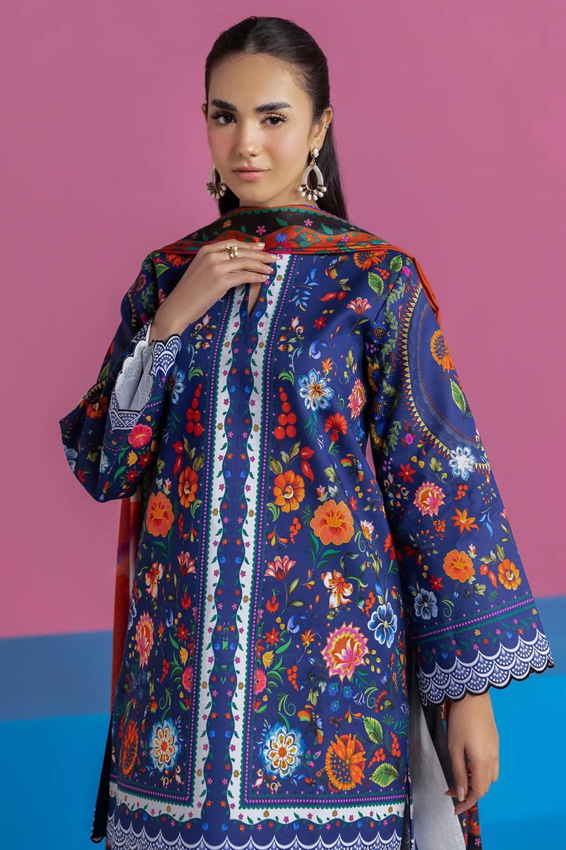 RajBari Amal Unstitched Printed Lawn 3pc