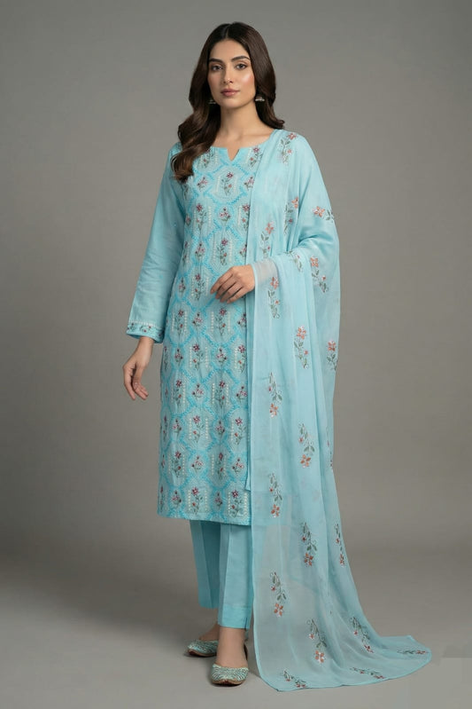 Bareeze Embroidered Lawn 3Pc